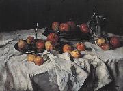 Still Life with Apples, Wine-Glass and Pewter Jug Carl Schuch